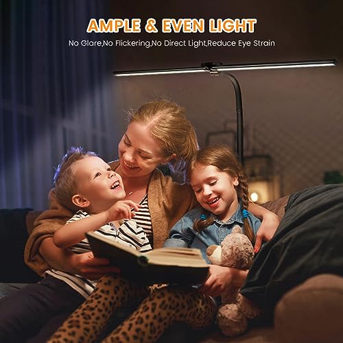 StarMoitic LED Desk Lamp for Home Office - Dual Swing Arm Eye-Cari...
