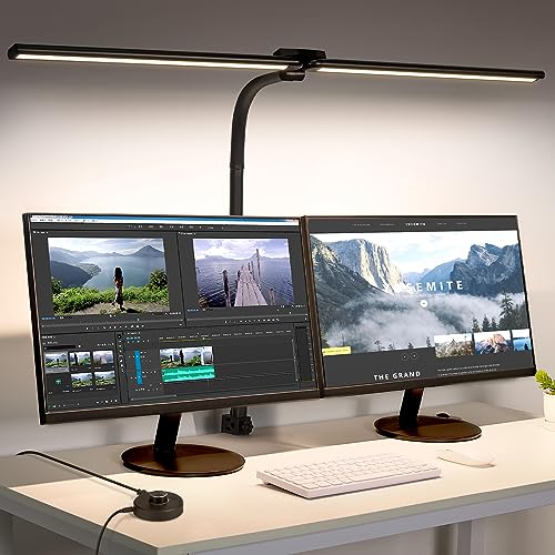 StarMoitic LED Desk Lamp for Home Office - Dual Swing Arm Eye-Cari...