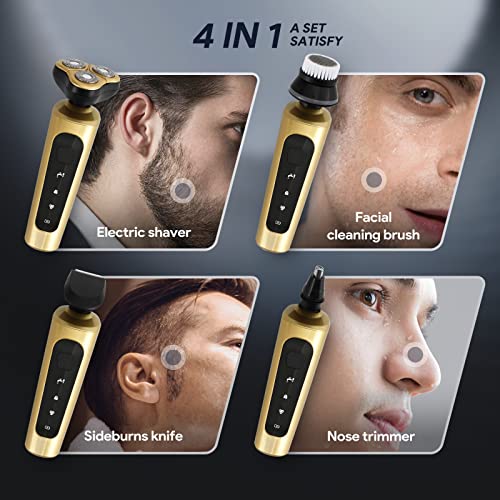 Electric Shaver Razor for Men Rechargeable Rotary for Shaving with...
