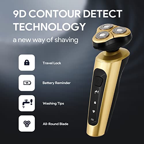 Electric Shaver Razor for Men Rechargeable Rotary for Shaving with...