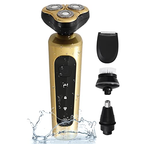 Electric Shaver Razor for Men Rechargeable Rotary for Shaving with...