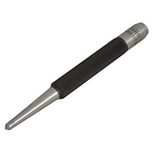 Starrett 117D Center Punch With Round Shank, 4 Length, 5/32 Tape...