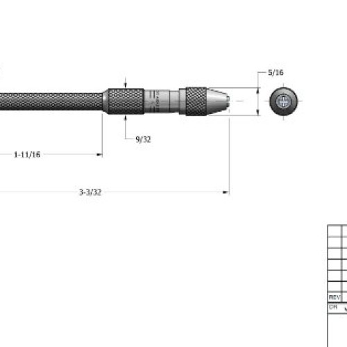 Starrett 162A Pin Vise, 0-0.040 Range