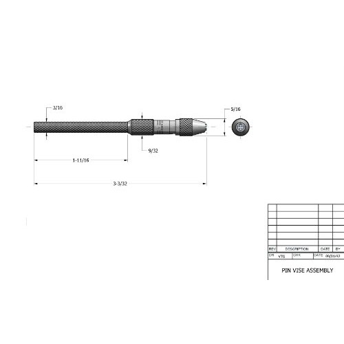 Starrett 162A Pin Vise, 0-0.040 Range