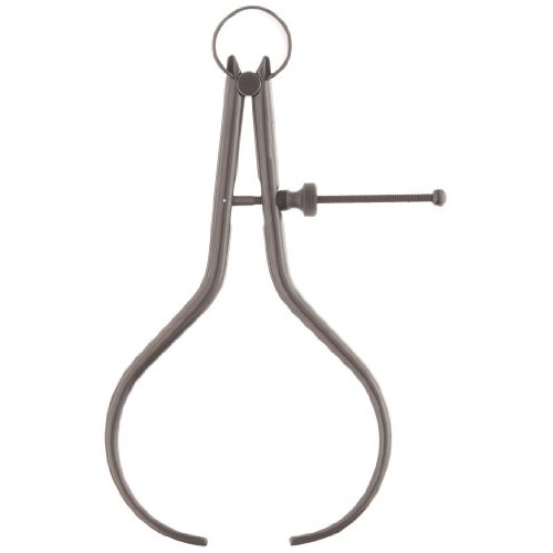 Starrett 275-6 Solid Nut Outside Spring Caliper, Round Leg, 0-6 R...