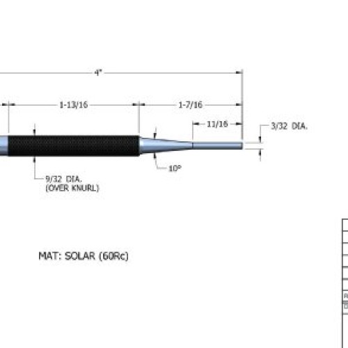 Starrett 565B 4 Overall Length, 11/16 Pin Length, 3/32 Pin Diam...
