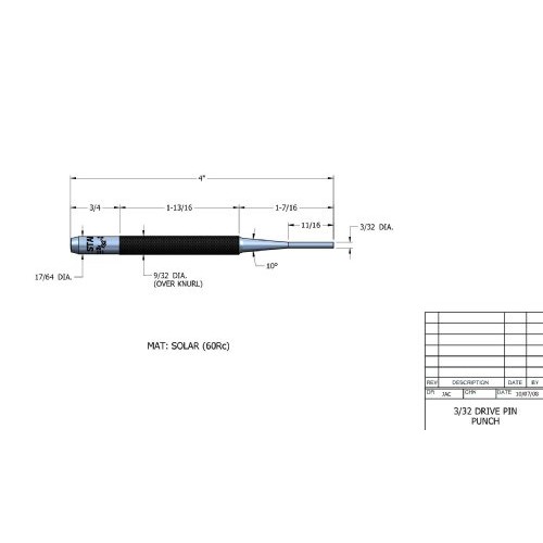 Starrett 565B 4 Overall Length, 11/16 Pin Length, 3/32 Pin Diam...