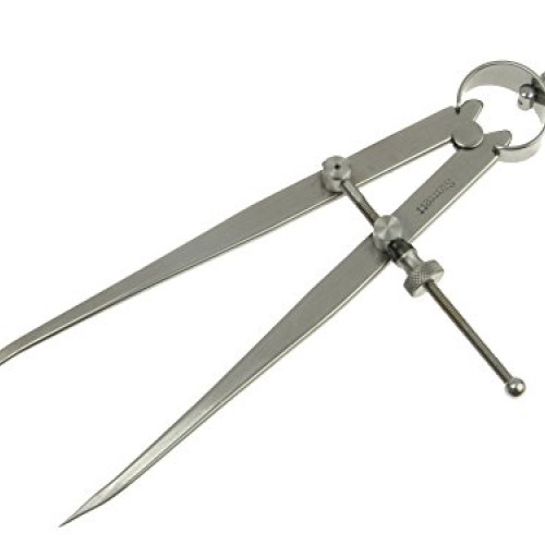 Starrett 83A-6 Solid Nut Dividers, Steel, Flat Leg, 0-4 Range