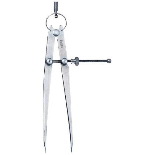 Starrett 83B-4 Spring Nut Dividers, Steel, Flat Leg, 0-8 Range