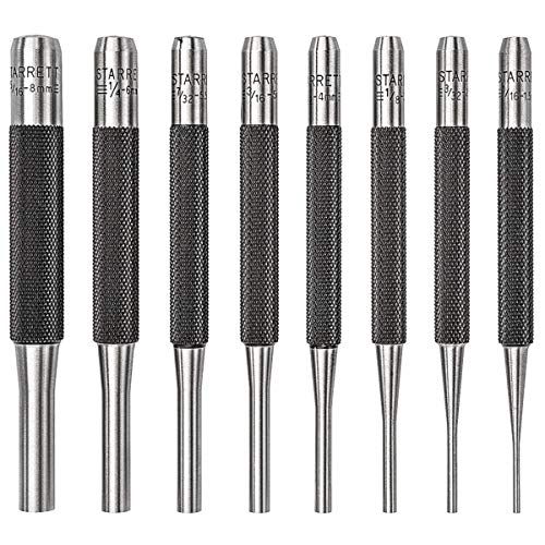 Starrett S565WB Drive Pin Punch 8-Piece Set, 1/16-5/16 Pin Diame...
