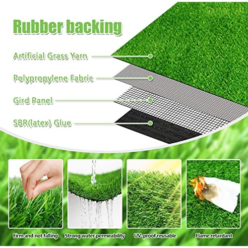 STARROAD-TIM 39.3 x 31.5 inches Artificial Grass Rug Turf for Dogs...