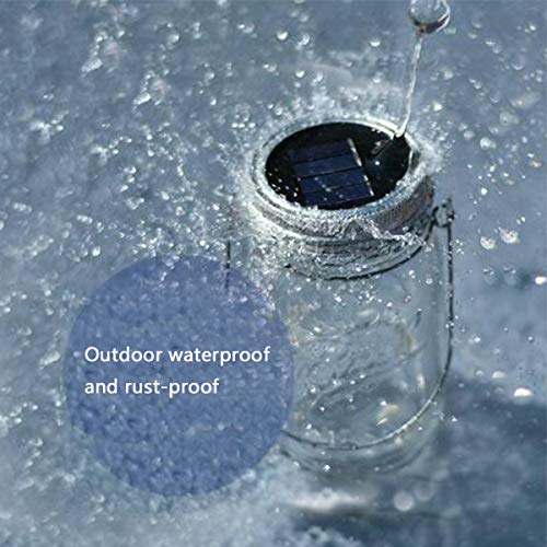 Starry Love Upgraded Solar Mason Jar Lid Light,Multicolor 30LED Li...