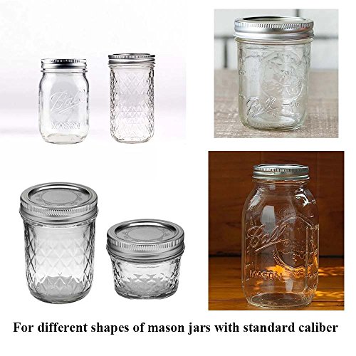 StarryMine Upgraded Solar Mason Jar Lights, 8 Pack 10 LED Waterpro...