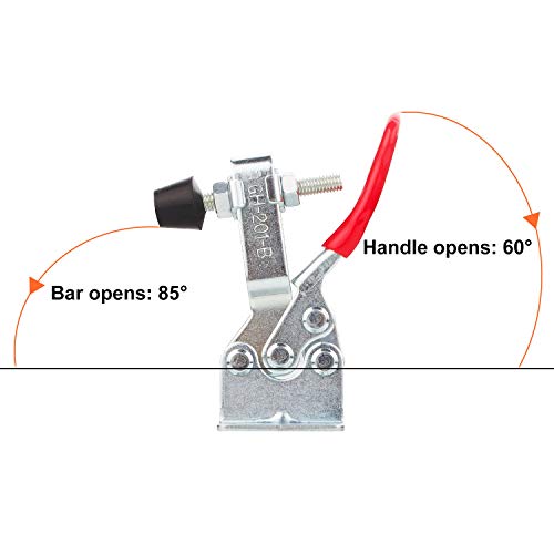 8PCS Toggle Clamp 201B Hold Down Clamp 220 lbs / 100 kg Holding Ca...