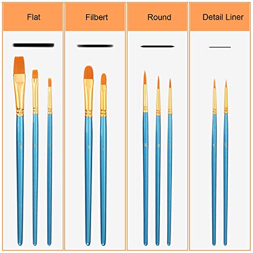 StarVast Painting Brushes, 20pcs Professional Acrylic Paint Brushe...