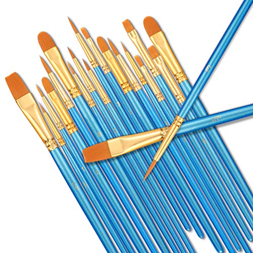 StarVast Painting Brushes, 20pcs Professional Acrylic Paint Brushe...