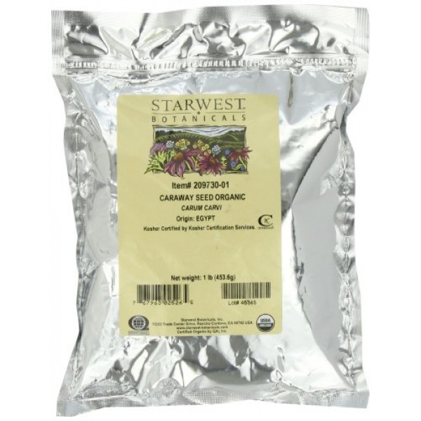 Starwest Botanicals Organic Caraway Seed, 1-pound Bags Pack of 3