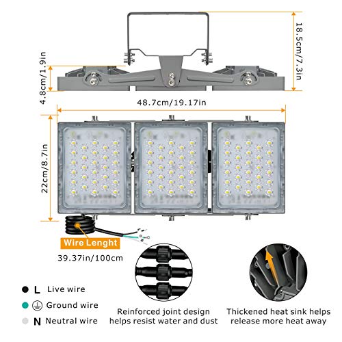STASUN 150W LED Flood Light, 13500lm Super Bright Outdoor Security...