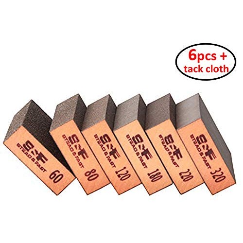 S&F STEAD & FAST Sanding Sponge for Wet and Dry Sanding, 60 80 120...