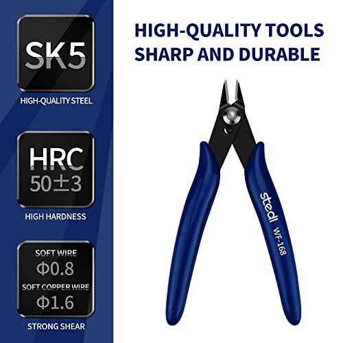 stedi 5 Inch Wire Cutters, Precision, Strongest and Sharpest Micro...