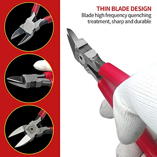 stedi 6 Inch Wire Cutter, Precision Flush Cutters Side Pliers, PVC...