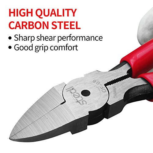 stedi 6 Inch Wire Cutter, Precision Flush Cutters Side Pliers, PVC...