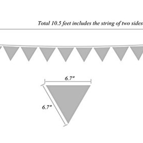 10.5 Feet Triangle Flag Banner Bunting Pennant for Kids Teepee Ten...