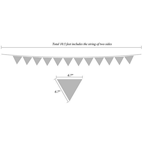 10.5 Feet Triangle Flag Banner Bunting Pennant for Kids Teepee Ten...