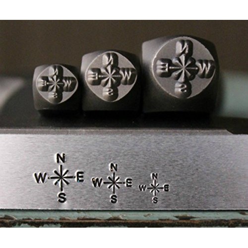 Supply Guy Compass 3 Stamp Metal Punch Design Stamp Set SGCH127/11...
