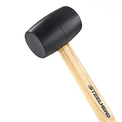 STEELHEAD 3-Piece Wood Handle Rubber Mallet Set | 8oz, 16oz & 32oz...