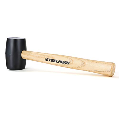 STEELHEAD 3-Piece Wood Handle Rubber Mallet Set | 8oz, 16oz & 32oz...