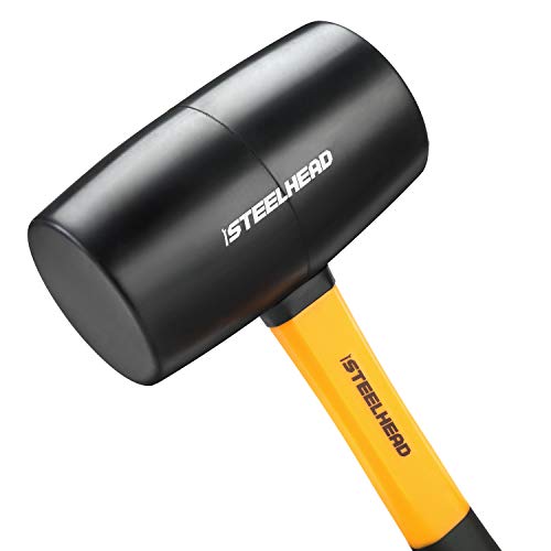 STEELHEAD 5-Piece Fiberglass Handle Hammer & Mallet Set, 16oz Ball...