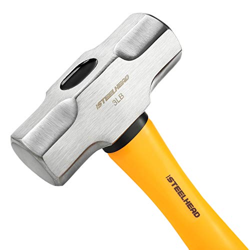 STEELHEAD 5-Piece Fiberglass Handle Hammer & Mallet Set, 16oz Ball...