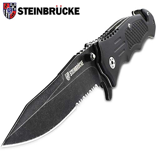 Steinbrucke Tactical Knife Spring Assisted Opening Pocket Knife Fo...