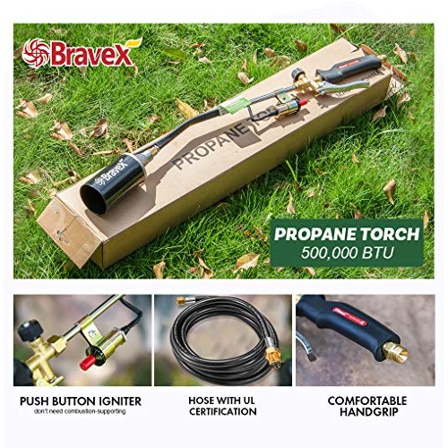 High Performance Propane Torch Weed Burner Torch, High Output 500,...