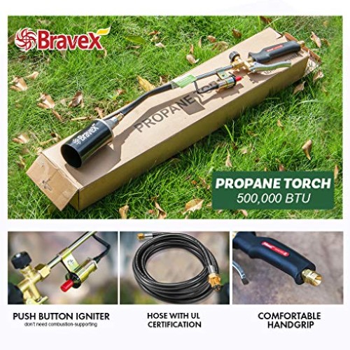 High Performance Propane Torch Weed Burner Torch, High Output 500,...