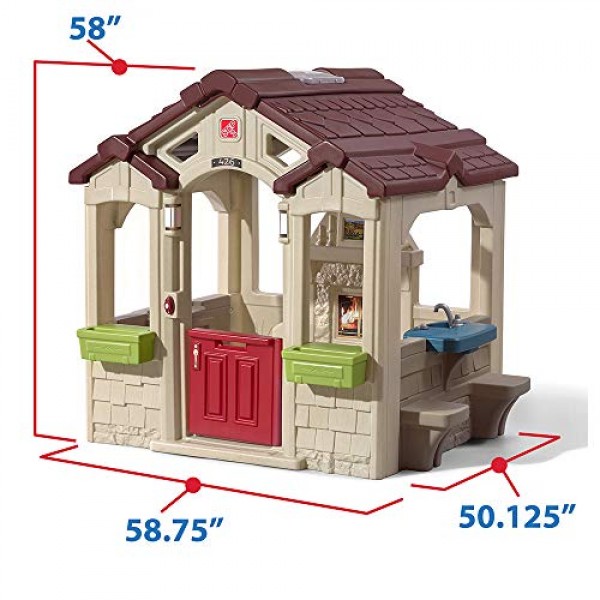 Step2 Charming Cottage Kids Playhouse, Multicolor