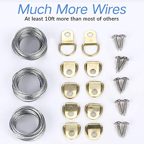 Picture Hangers, Quality Picture Hanging Kit, 225pcs Heavy Duty Fr...