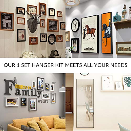 Picture Hangers, Quality Picture Hanging Kit, 225pcs Heavy Duty Fr...