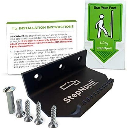 StepNpull Hands Free Door Opener – 4pk No Touch Door Foot Pull & C...