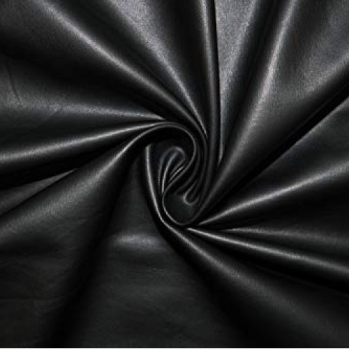 Steven_store Black Matte Pleather Faux Leather Stretch Polyester L...
