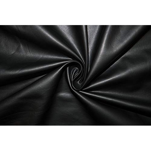 Steven_store Black Matte Pleather Faux Leather Stretch Polyester L...