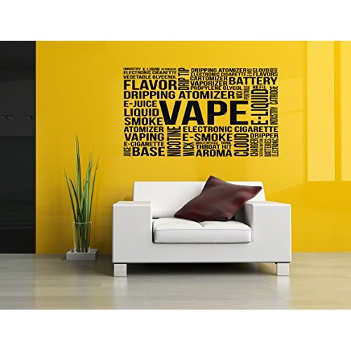 Wall Vinyl Sticker Decal Vaporizer Vape Collage Word Phrase Quote ...