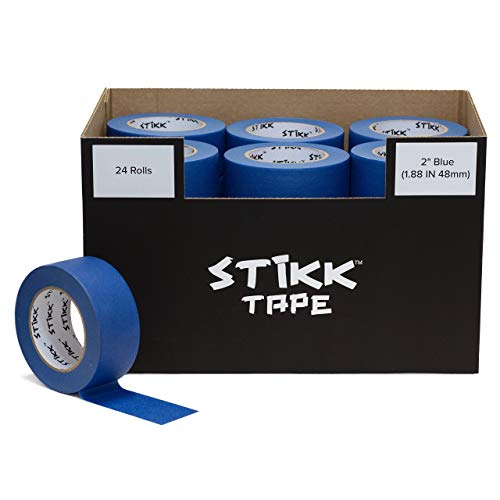 24 Roll Case 2 inch x 60yd STIKK Blue Painters Tape Multi Surface...