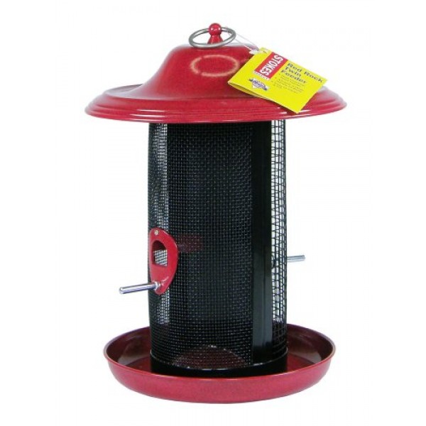 Stokes Select Red Rock Twin Chamber Bird Feeder with Metal Roof, R...