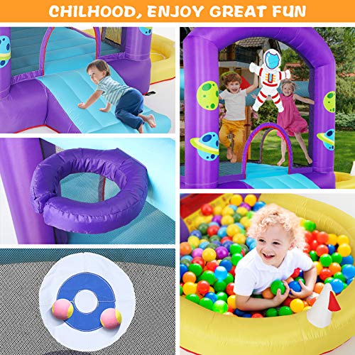 Stoog Kids Bounce House with Blower, Jump Slide Inflatable Bouncer...
