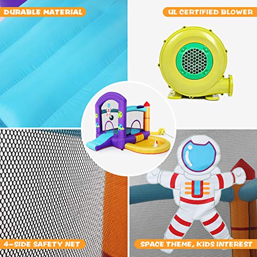 Stoog Kids Bounce House with Blower, Jump Slide Inflatable Bouncer...