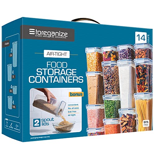 Storeganize 14pc Airtight Food Storage Containers With Lids, Great...