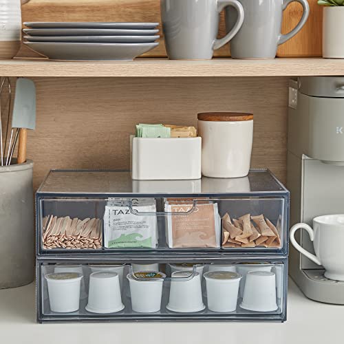 STORi STAX Plastic Stackable Organizer Drawers in Classic Grey | 1...