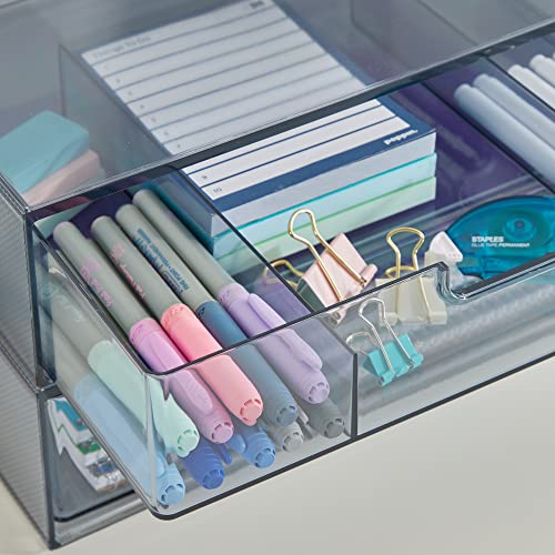 STORi STAX Plastic Stackable Organizer Drawers in Classic Grey | 1...